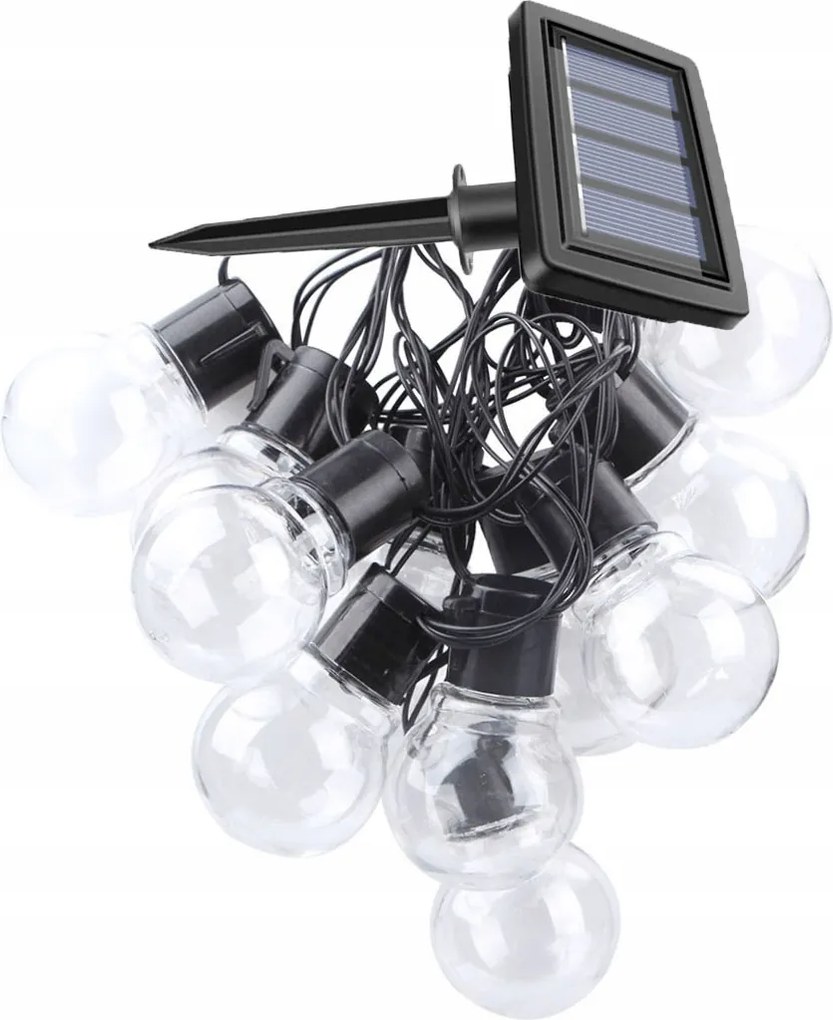 Napelemes lámpa Girland izzó 10 hideg Led dekoráció kerti lámpa P-701