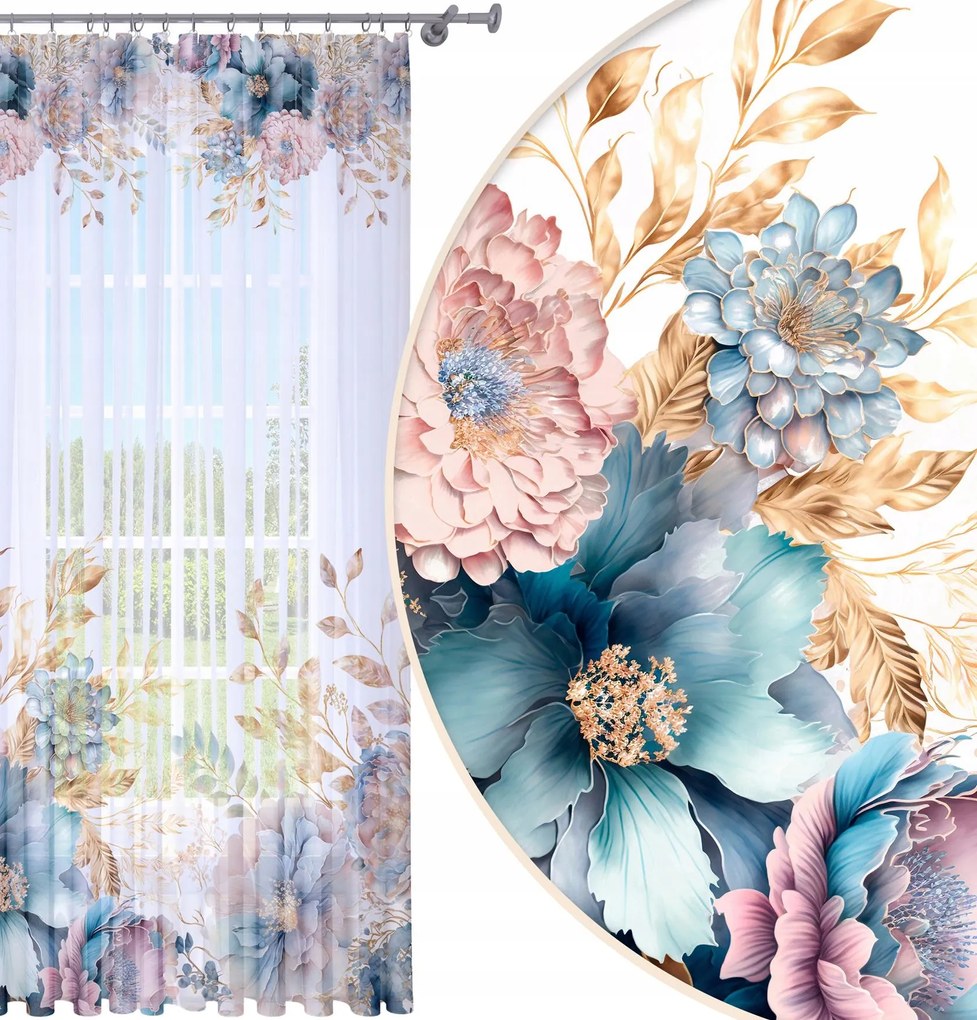 Függöny Kész 140x250 Fátyol Festett Béka Mintás 150