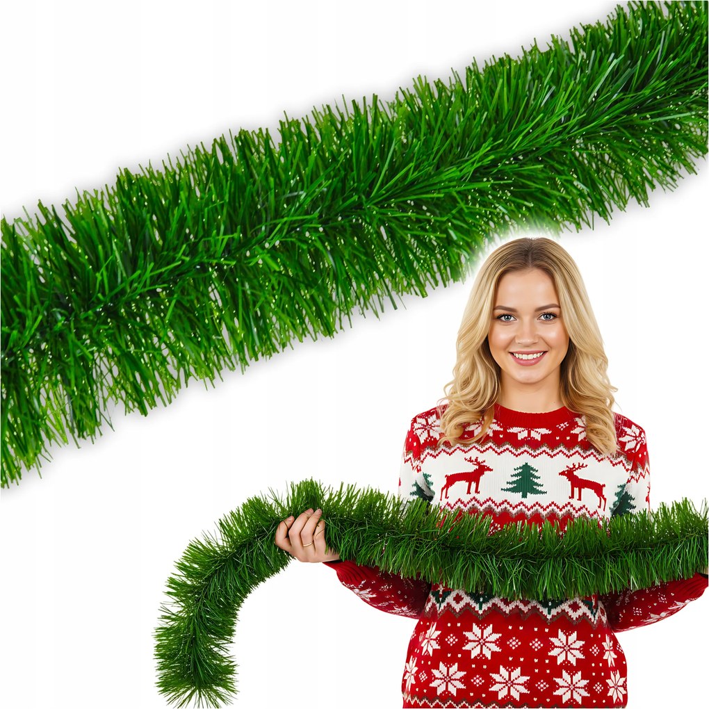 Karácsonyi Füzér Zöld Karácsonyfa 5 m 15cm Karácsonyfa Lánc Pl 500cm