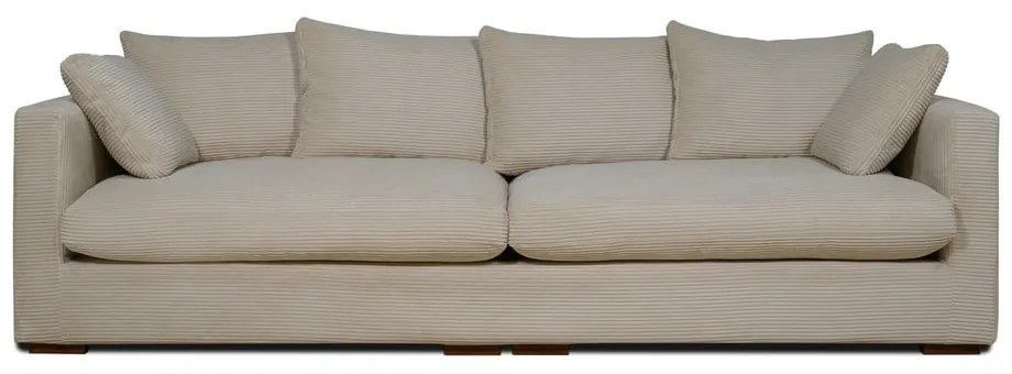 Bézs kordbársony kanapé 266 cm Comfy – Scandic