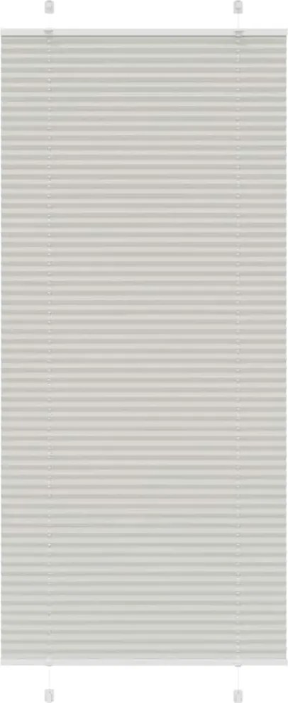 vidaXL pliszírozott redőny világosszürke 95x200 cm szövetszélesség