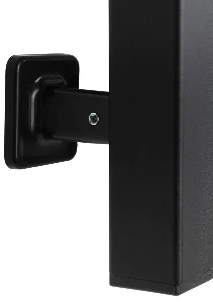 Fürdőszobai törölközőszárító radiátor termosztáttal AVANGARD 316W/230V 50,6 cm IP44 fekete, bal oldali