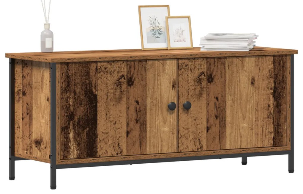 vidaXL TV szekrény Öreg fa 100 x 35 x 45 cm Faanyag