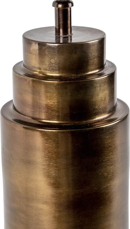 Art Deco asztali lámpa bronz bársony árnyékolóval zölddel és arannyal 50 cm - Bruut