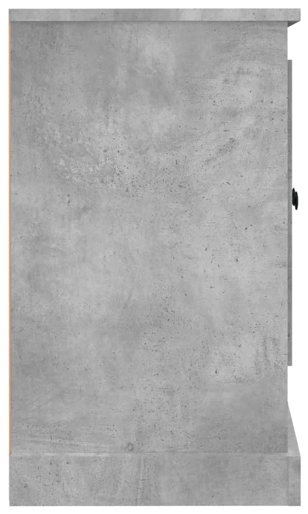 betonszürke szerelt fa tálalószekrény 100x35,5x60 cm