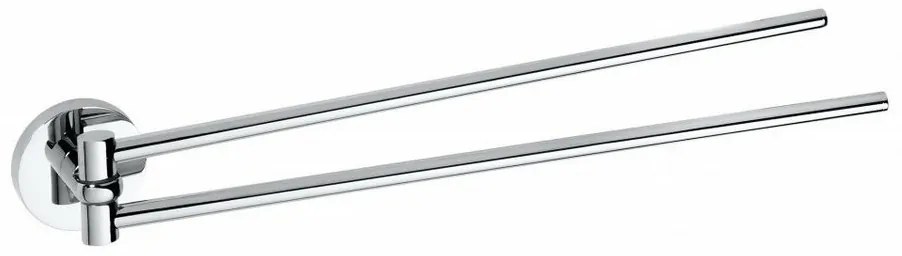 SAPHO XR405 X-Round dupla törülközőtartó,forgatható, 42 cm, ezüst