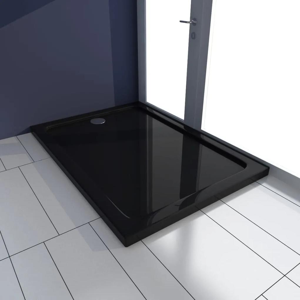 vidaXL fekete téglalap alakú ABS zuhanytálca 70 x 100 cm