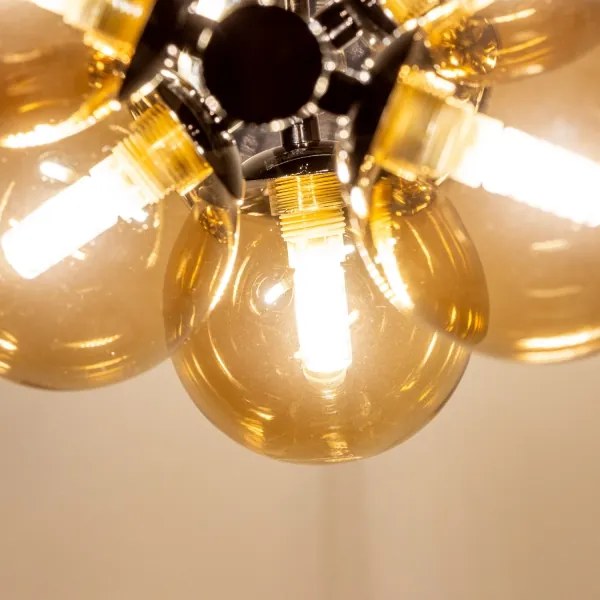 Brilagi - LED csillár MILLA kábelen 6xG9/3W/230V fekete króm/arany