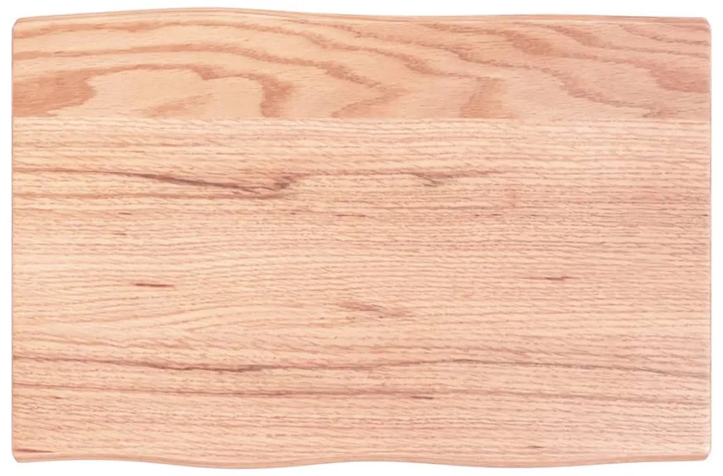 kezelt világosbarna tömör tölgyfa asztallap 60x40x2 cm