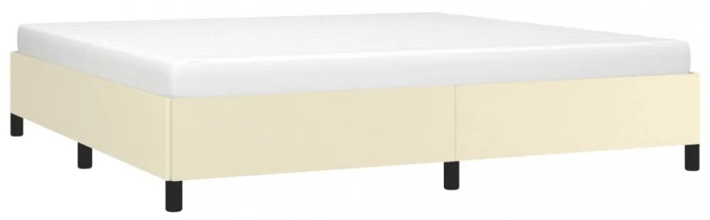 vidaXL krémszínű műbőr ágykeret 200x200 cm