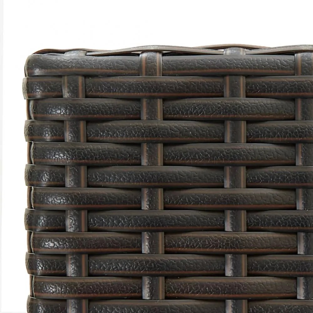 3 részes barna polyrattan kerti bárszett kartámasszal