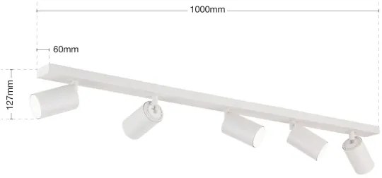 Orion - SEAN mennyezeti spotlámpa 5xGU10/13W/230V fehér