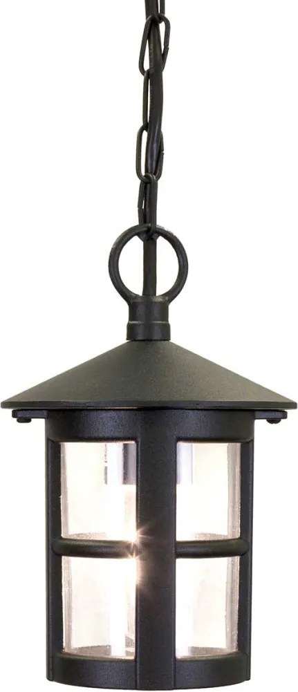 ELSTEAD BL21B-BLACK HEREFORD Kültéri Függő Lámpa Fekete, Átlátszó IP43