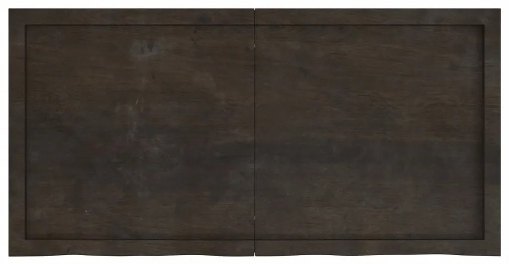 sötétbarna kezelt tömör tölgyfa asztallap 120x60x(2-4) cm