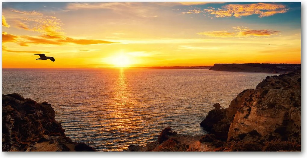 Fotó üveg kép Naplemente tenger 140x70