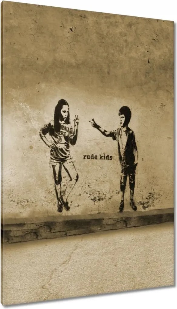 Vászonkép 80x120 Banksy Csintalan gyerekek