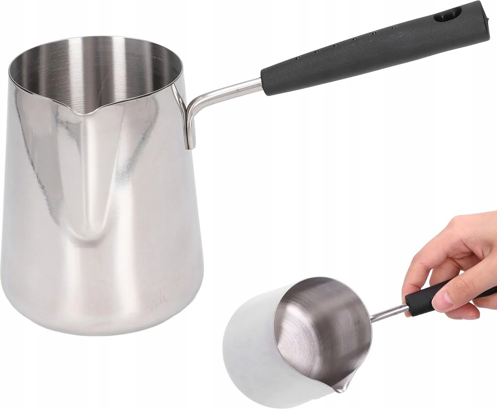 Acél Tégely Török Kávéfőzéshez Kávéprés600 ML