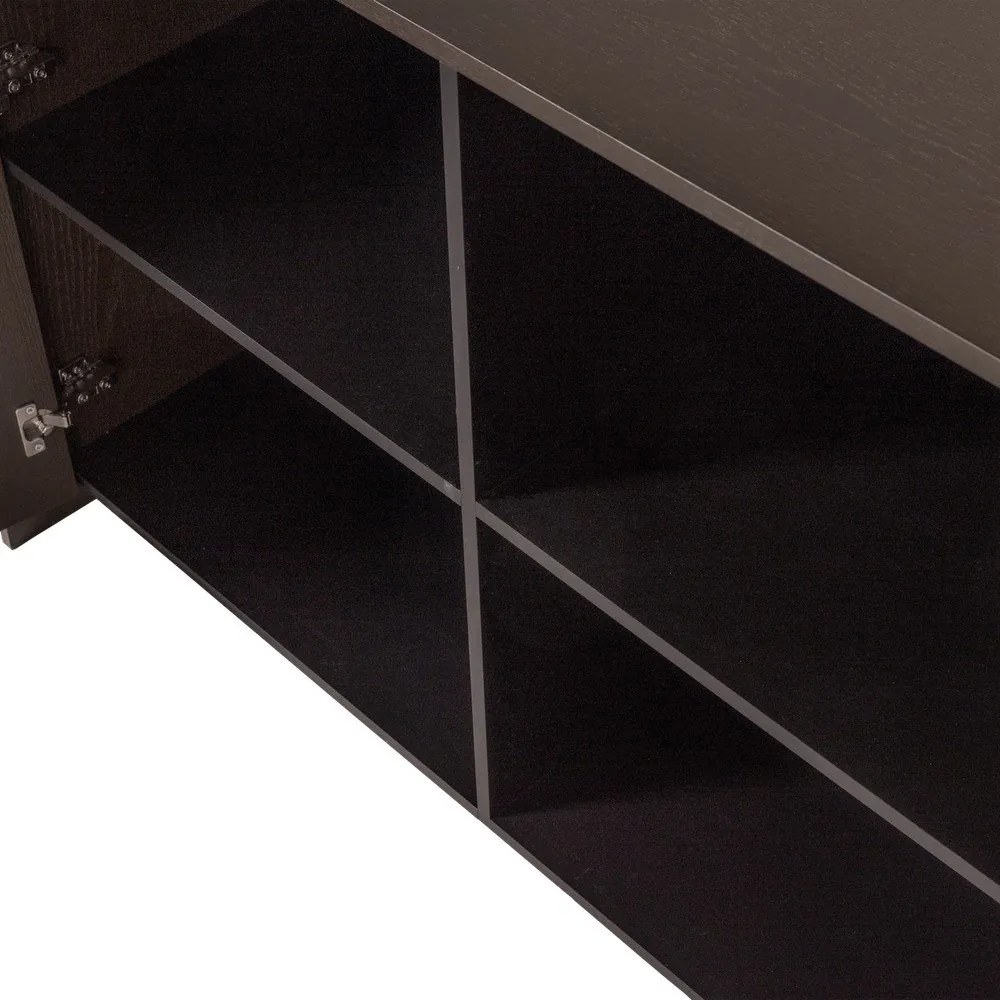 Sötétbarna komód kőrisfa dekorral 200x85x44 cm Brock – WOOOD