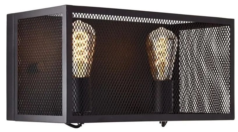 Brilliant - Fali lámpa MAZE 2xE27/40W/230V fekete