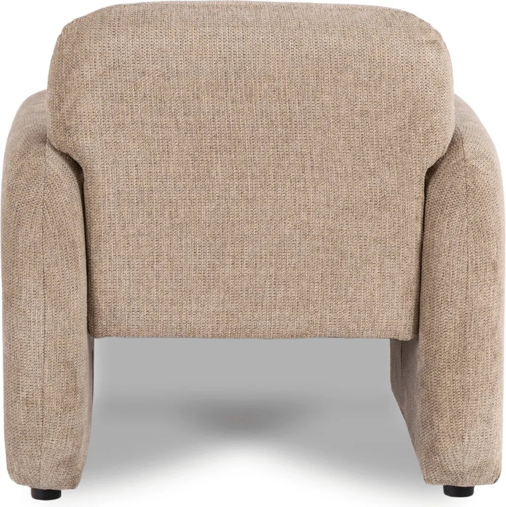 TOGO Modern pihenőfotel, sötétbézs kárpittal