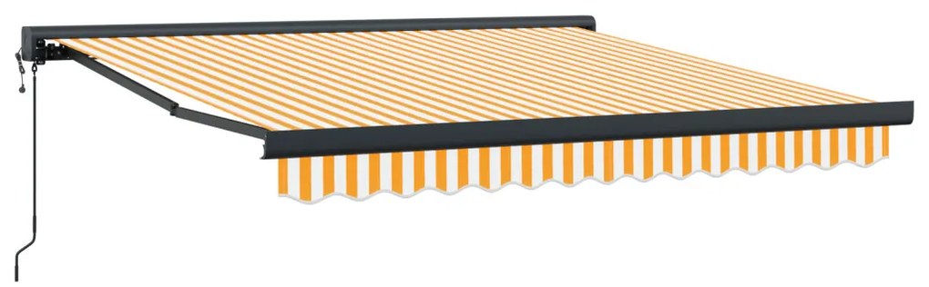 Automatikus Behúzható Napellenző Sárga és Fehér 300 x 250 cm
