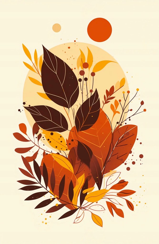 Poszter 53x81cm Az ősz színes arca