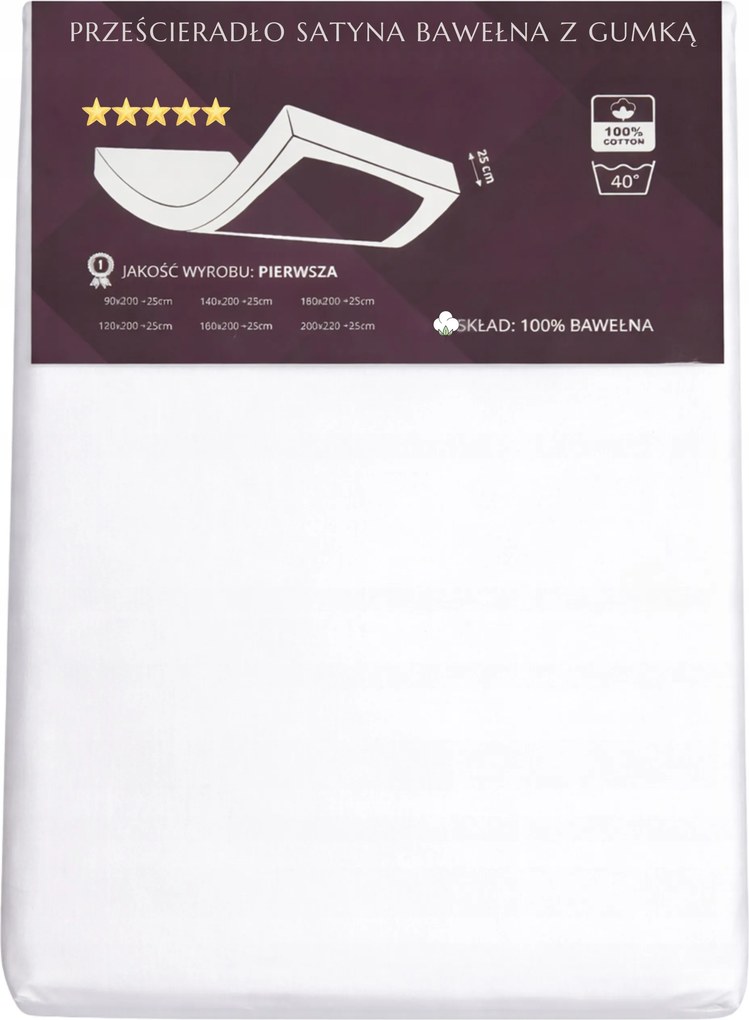 Gumis lepedő 160x200 +25cm Pamut Szatén Vastag Puha