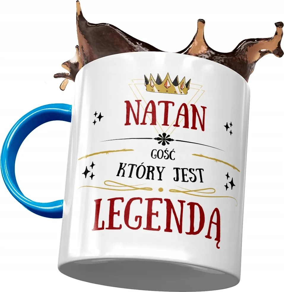 Kék Bögre Nátán Férj Kolléga Ajándék Nyomtatott Fotóval