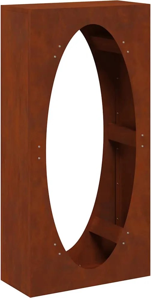 vidaXL tűzifa állvány 50x23x100 cm időjárásálló acél