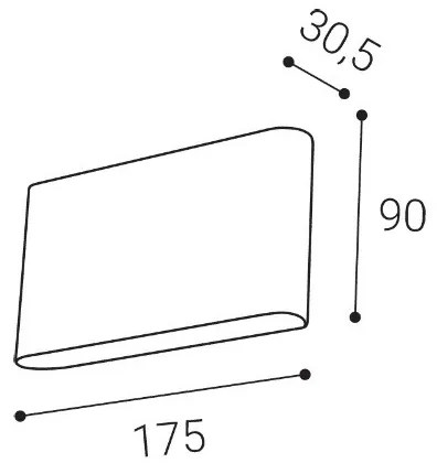 LED2 - LED Kültéri fali lámpa FLAT 2xLED/5W/230V IP65 fekete