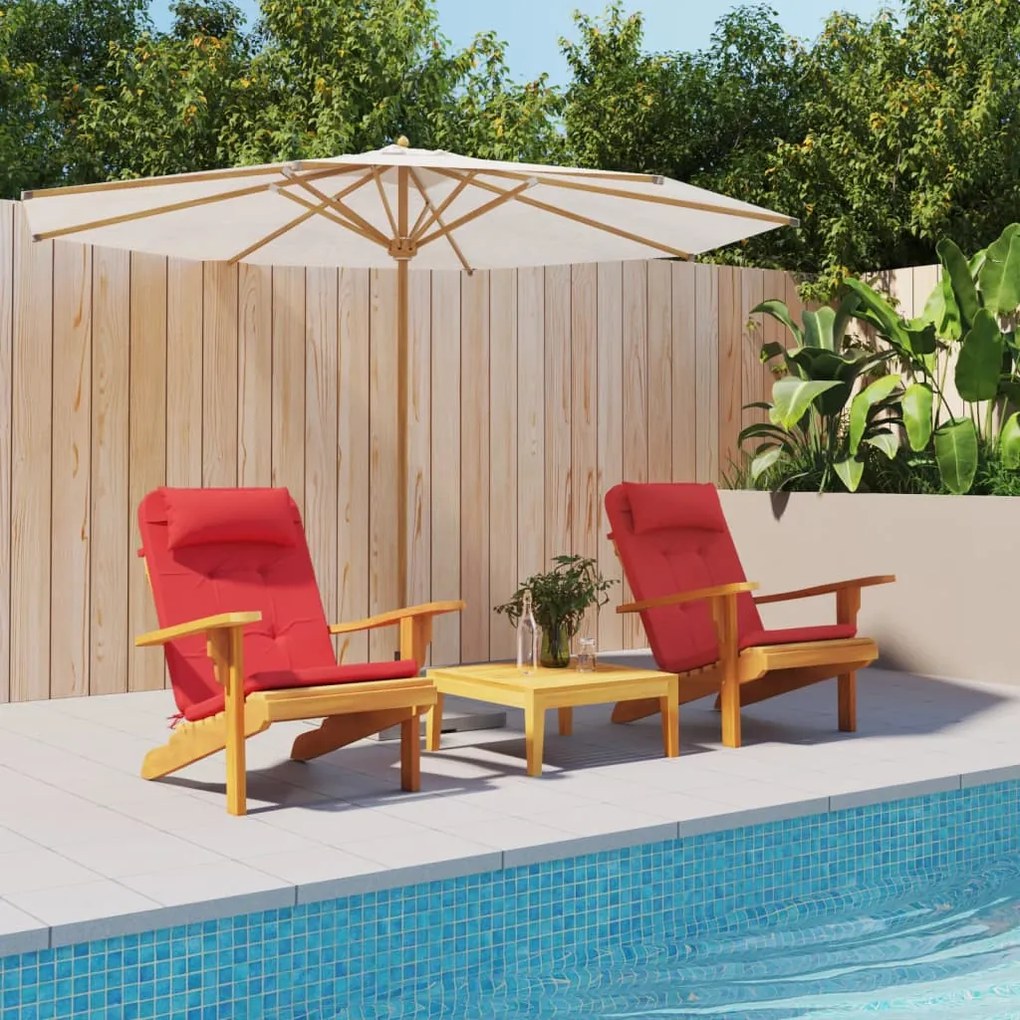 2 db piros oxford-szövet Adirondack-székpárna