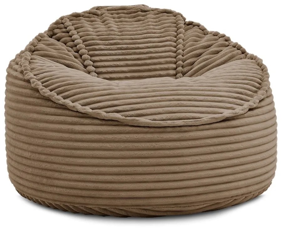 Barna kordbársony babzsákfotel Socrate – Bobochic Paris