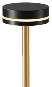 Dimmelhető újratölthető LED asztali lámpa SAM LED/5W/5V 3600 mAh fekete/arany