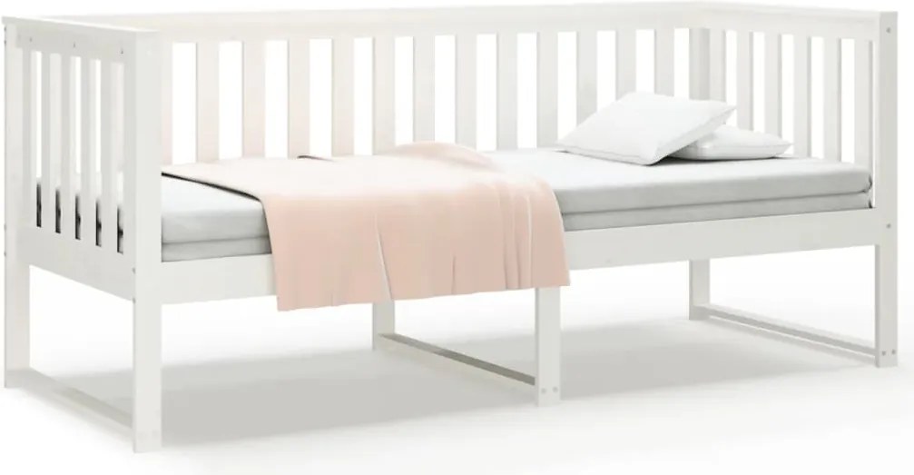 vidaXL kanapéágy ágy matrac fehér 75x190 cm tömör fa fenyőfa