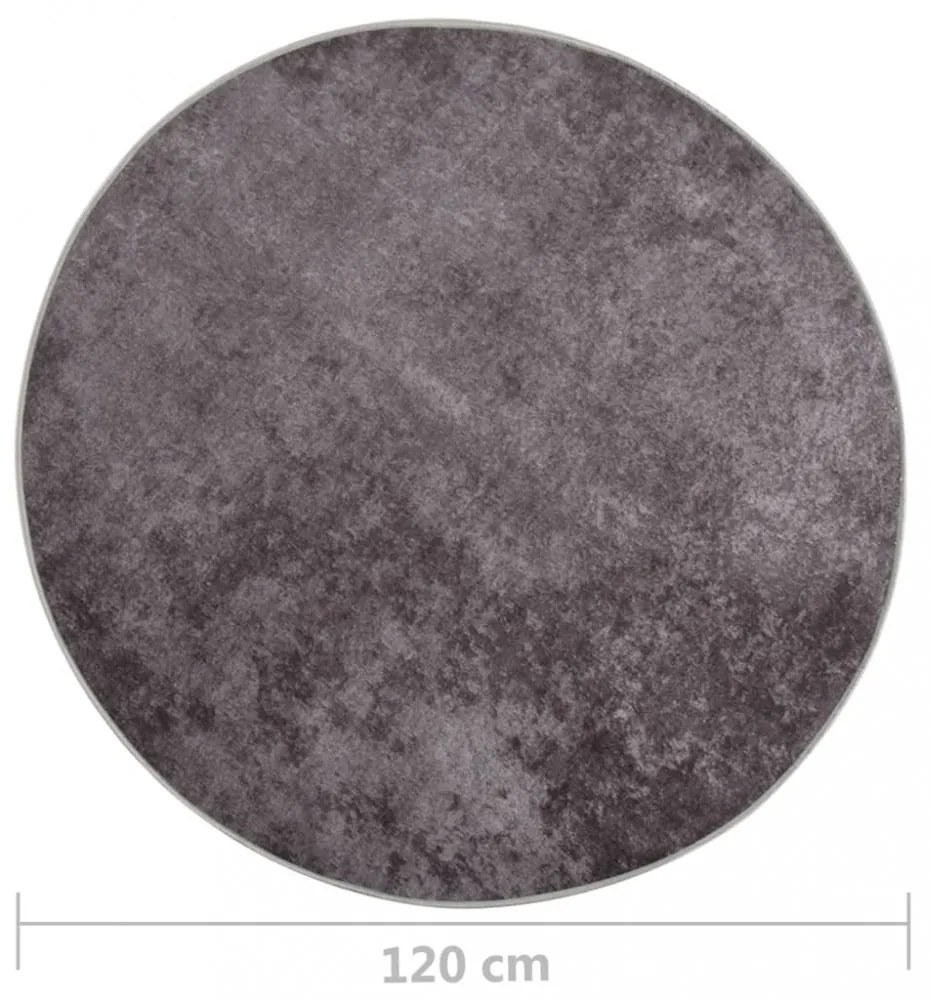 szürke csúszásmentes mosható szőnyeg φ 120 cm
