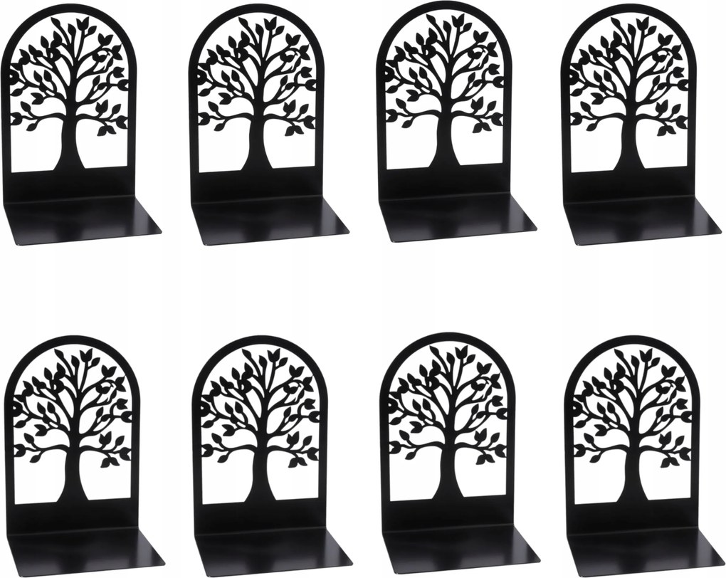 Könyvtámasz Csúszásgátló Fém Fekete Könyvtámasz Állvány 8 Db