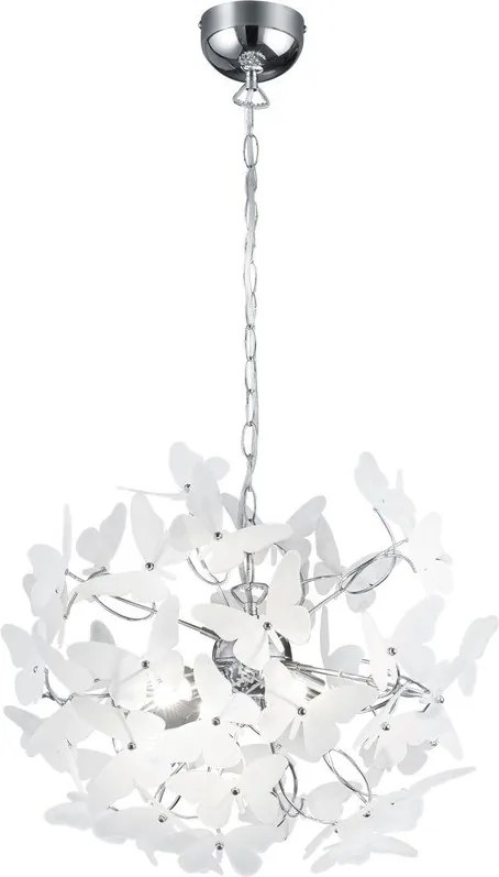 Gyerek függőlámpa műanyag búrával ø 50 cm Butterfly – Reality