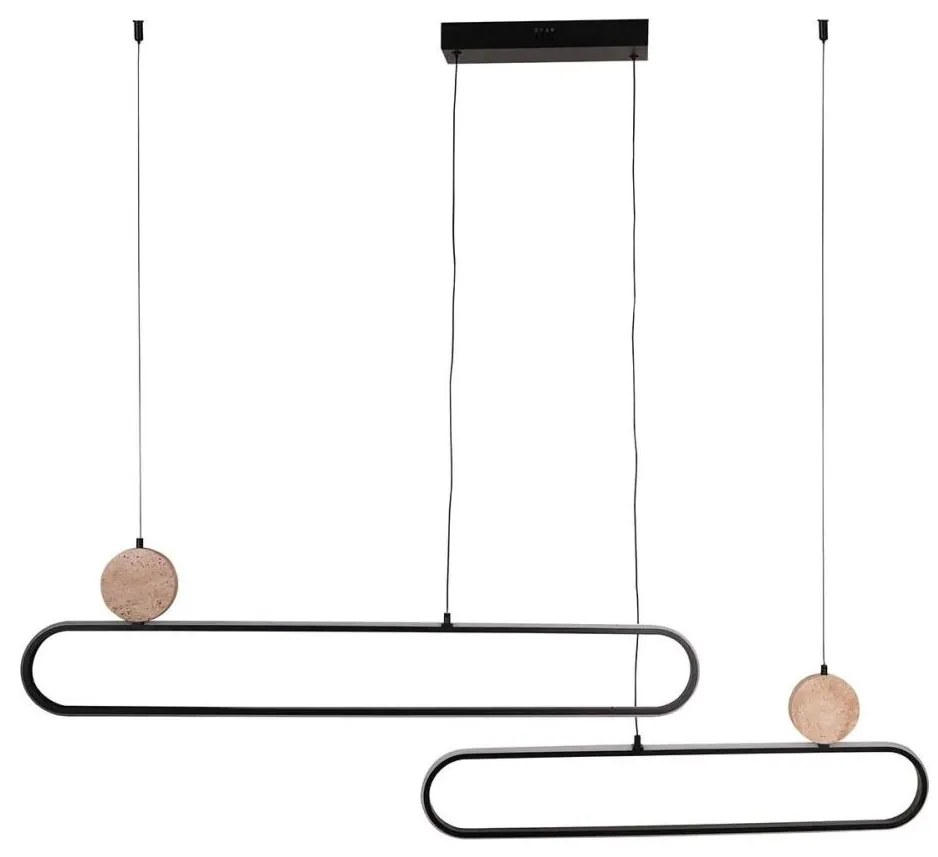 LED csillár zsinóron FLORENTYNA LED/48W/230V 4000K fekete/bézs
