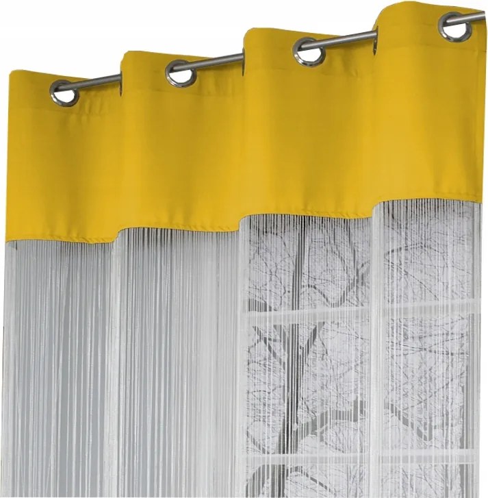 Függöny Spagetti 150x250 magas spagetti Fehér citrom szövet