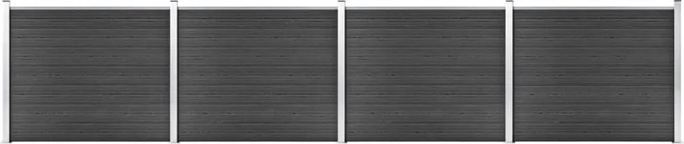 vidaXL szürke WPC kerítéspanelszett 699 x 146 cm