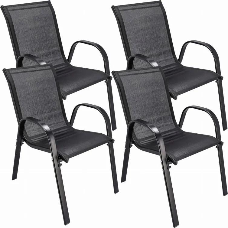 4 x Kerti Szék Teraszra erkély Kert Fém fotel Modern szett