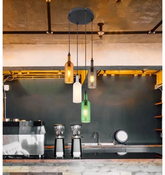 Globo 28048-4H - Csillár zsinóron LEVITO 4xE27/8W/230V