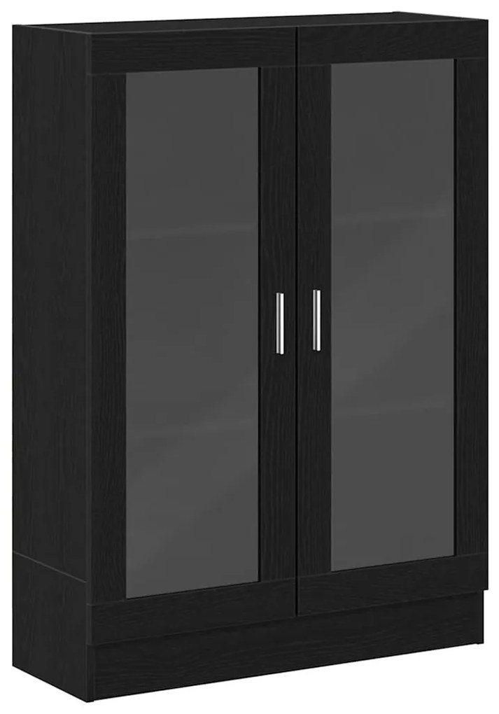 fekete tölgy színű szerelt fa könyvszekrény 82,5x30,5x115 cm