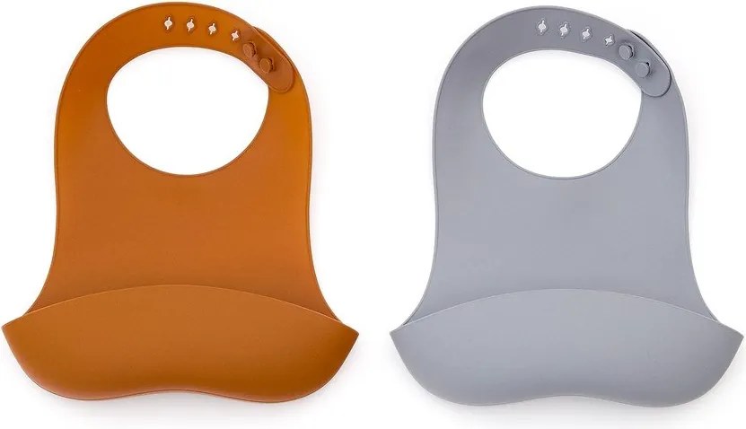 Narancssárga-szürkéskék előke szett 2 db-os Lili – Kave Home