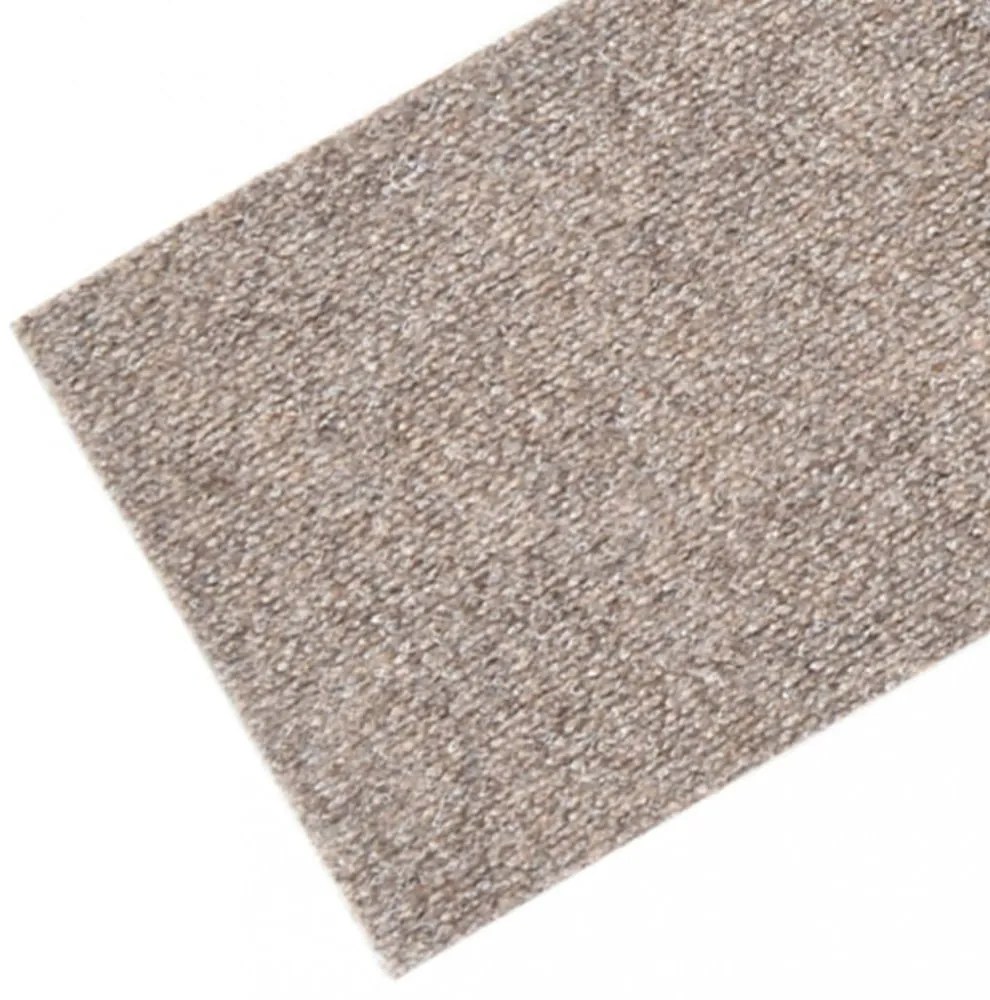 15 db krémszínű négyszögletes öntapadó lépcsőszőnyeg 76 x 20 cm