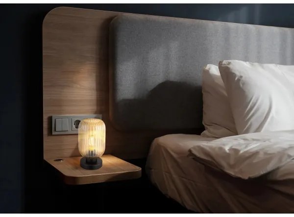 Globo 15469TA - Asztali lámpa NORMY 1xE27/40W/230V barna