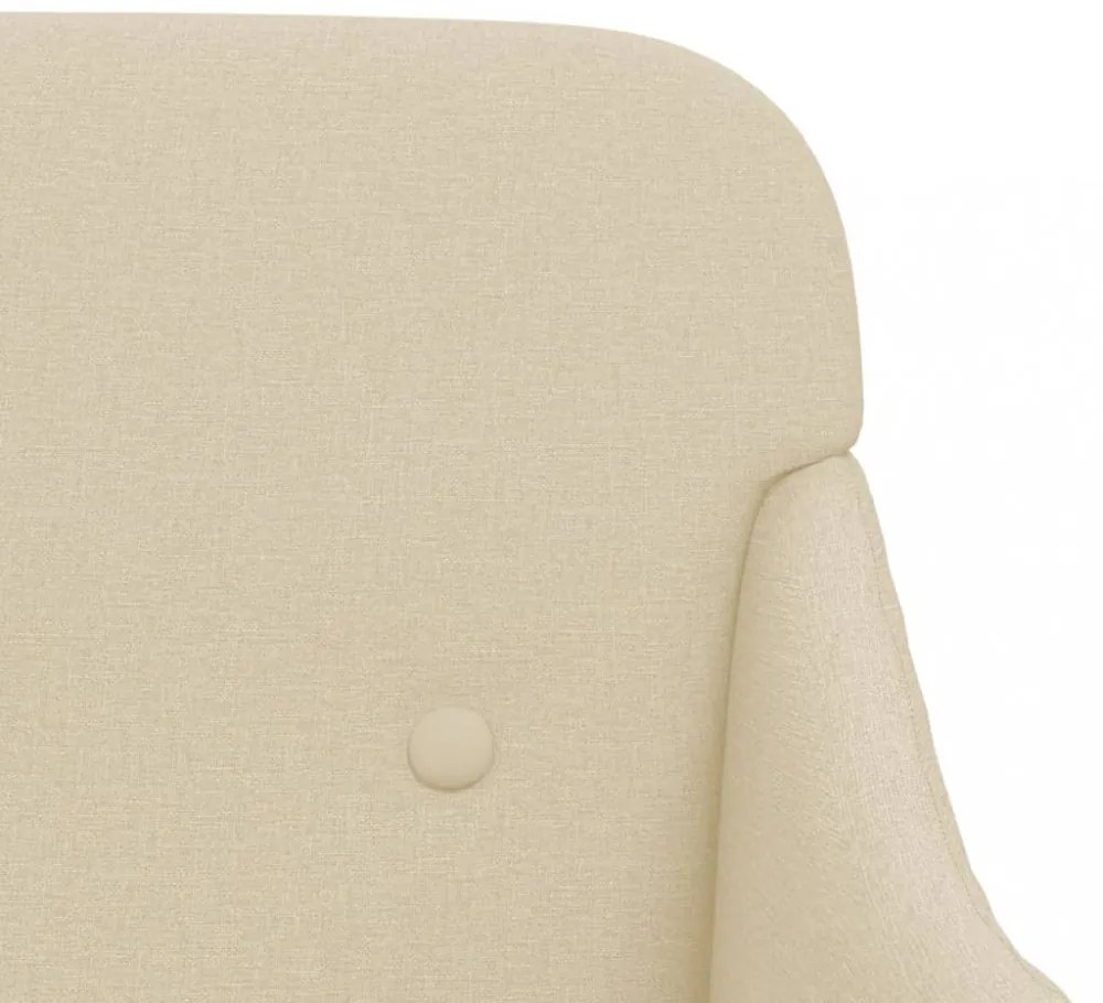 vidaXL krémszínű szövet pad 110 x 76 x 80 cm