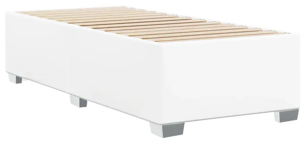 fehér műbőr ágykeret 80 x 200 cm