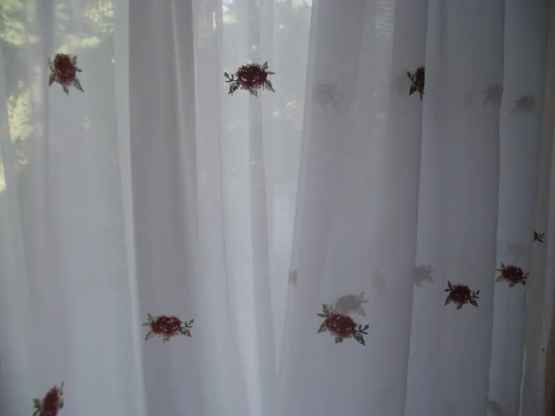 Johanna Fehér Organza függöny 250 x 300 cm virágos