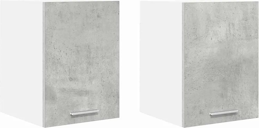 vidaXL Függő szekrény 2 pcs Beton szürke és fehér 30 x 31 x 40 cm